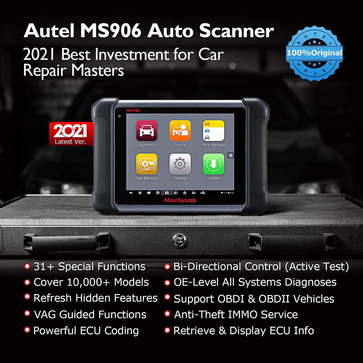 Autel MaxiSys MS906 Automotive Diagnostic Scanner with Bi
